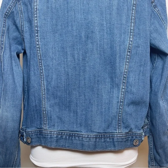 Est1946 Denim Womens Jean Jacket Long Sleeve Collared Button Down L - Picture 9 of 16